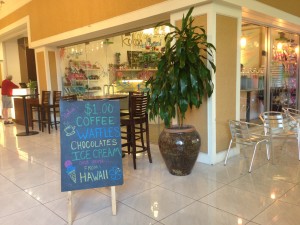 Located right at the street level entrance to the Queen Kapiolani Hotel