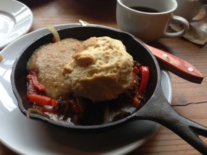 Mushroom & Sweet Pepper Skillet at Plum Bistro