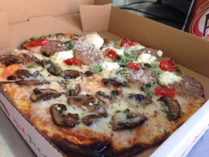 8" Custom Combo Pizza - 1/2 Truffle Mushroom & 1/2 "surprise us!" ($8)