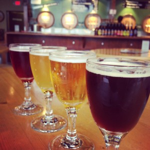 A variety of sour ales at Cascade Brewery