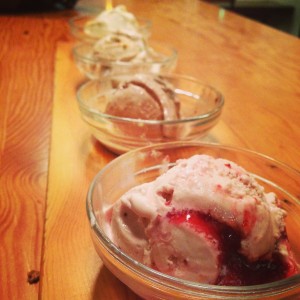 We couldn't decide at Salt & Straw, so we made a tasting flight!