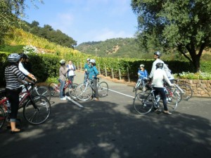 Getting ready to bike through Napa, CA