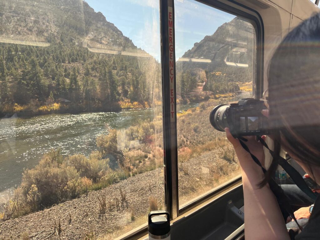 photographer on train